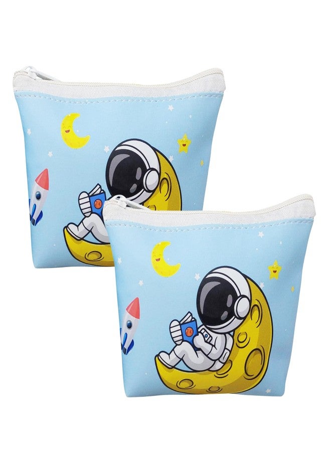 SIDAK Space Theme Kids Coin Pouch for Your Loose Change, Keys, and Small Essentials Organizer, Return Gifts for Kids Coin Pouch, Kanjak Gifts for Kids (Pack of 2) - Image 1